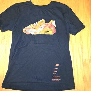 Nike Black Air Sole Max Graphic Short Sleeve T-Shirt Adult Size S *